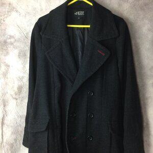 Rude Overcoat Double Breasted Long Trench Coat Sherlock Holmes Wool Men’s Sz L